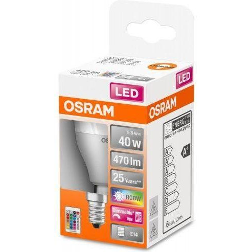 Osram LED STAR Е14 5.5-40W 2700K+RGB 220V Р45 пульт ДУ (4058075430877) - зображення 1