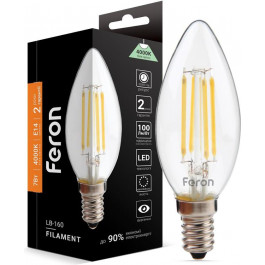   FERON LED LB-160 7W E14 4000K C37 Filament (40083)