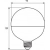 EUROLAMP LED Deco Filament G95 8W E27 4000K (LED-G95-08274(Amber)) - зображення 3