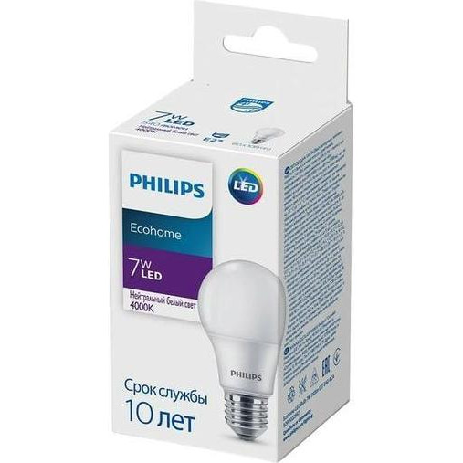 Philips Ecohome LED Bulb 7W 540Lm E27 840 RCA (929002298717) - зображення 1