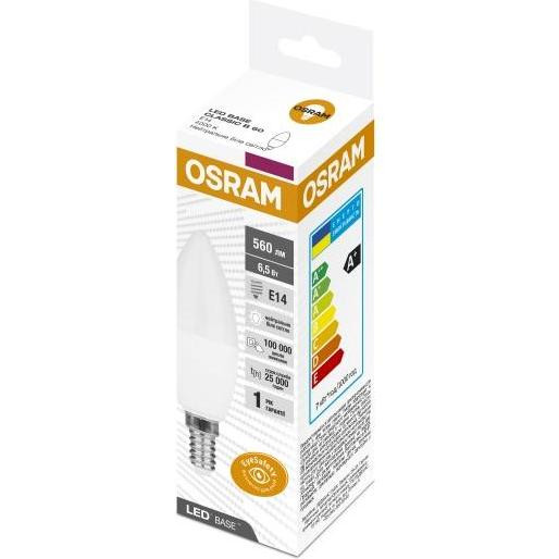 Osram LED Classic 6,5W C37 E14 220V 4000K (4058075627499) - зображення 1