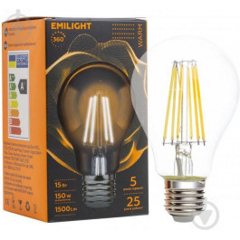   Emilight LED FIL CL A60 15 Вт E27 3000 К 220 В прозрачная (6983850558744)