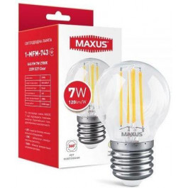   MAXUS LED FIL Clear G45 7W E27 2700K 220V (1-MFM-743)