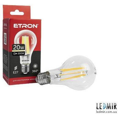 Etron LED Filament 1-EFP-101 A65 20W 3000K E27 - зображення 1