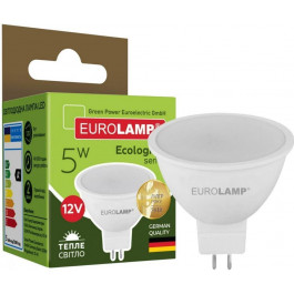   EUROLAMP LED ЕКО MR16 5W 12V GU5.3 3000K LED-SMD-05533(12)(P))