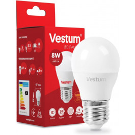   Vestum LED G45 8W 3000K 220V E27 (1-VS-1210)