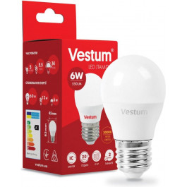   Vestum LED G45 6W 3000K 220V E27 (1-VS-1202)