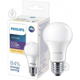   Philips LED EcoHome 10W A60 матовая E27 220V 3000K (8718699639693)