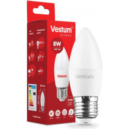   Vestum LED C37 8W 4100K 220V E27 (1-VS-1309)