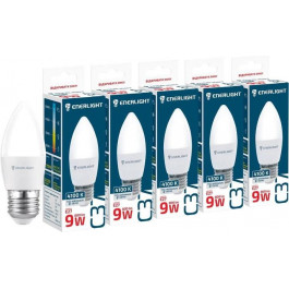   Enerlight LED C37 9W 4100K E27 5 шт (C37E279SMDNFRR)