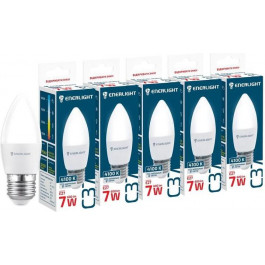   Enerlight LED C37 7W 4100K E27 5 шт (C37E277SMDNFRR)