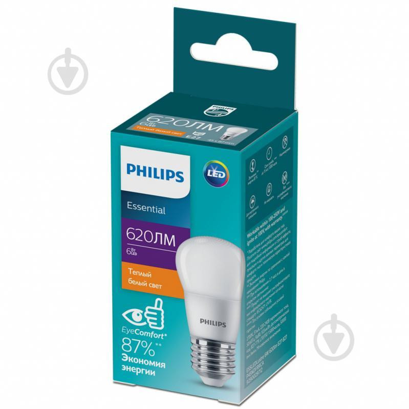 Philips ESS LED Lustre 6.5-75W E27 827 P45 FR (929002274707) - зображення 1