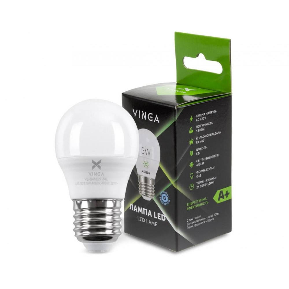 Vinga LED VL-G45E27-54L - зображення 1