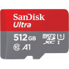 SanDisk 512 GB microSDXC UHS-I Ultra A1 + SD adapter (SDSQUAC-512G-GN6MA) - зображення 1