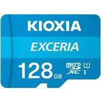   Kioxia 128 GB microSDXC Class 10 UHS-I + SD Adapter LMEX1L128GG2