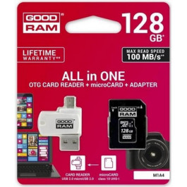   GOODRAM 128 GB microSDXC class 10 UHS-I All-in-One M1A4-1280R12