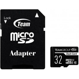   TEAM 32 GB microSDHC Class 10 UHS-I Dash Card + SD Adapter TDUSDH32GUHS03