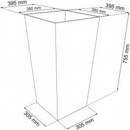   Prosperplast Горшок пластиковый 75х40х40 см (77952-433)