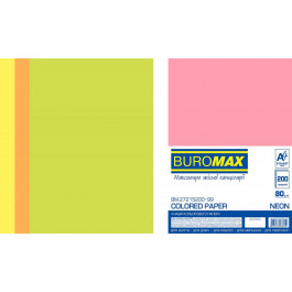   BuroMax А4, 80г/м2, NEON, 4х50/200л. (BM.27215200-99)