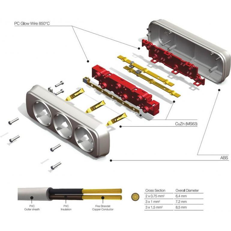 Horoz Electric 6-Gang Socket 6 гн. 16А 5м (200-605-601) - зображення 1