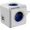 Розгалужувач Allocacoc Powercube Original USB Blue (1202BL/DEOUP)