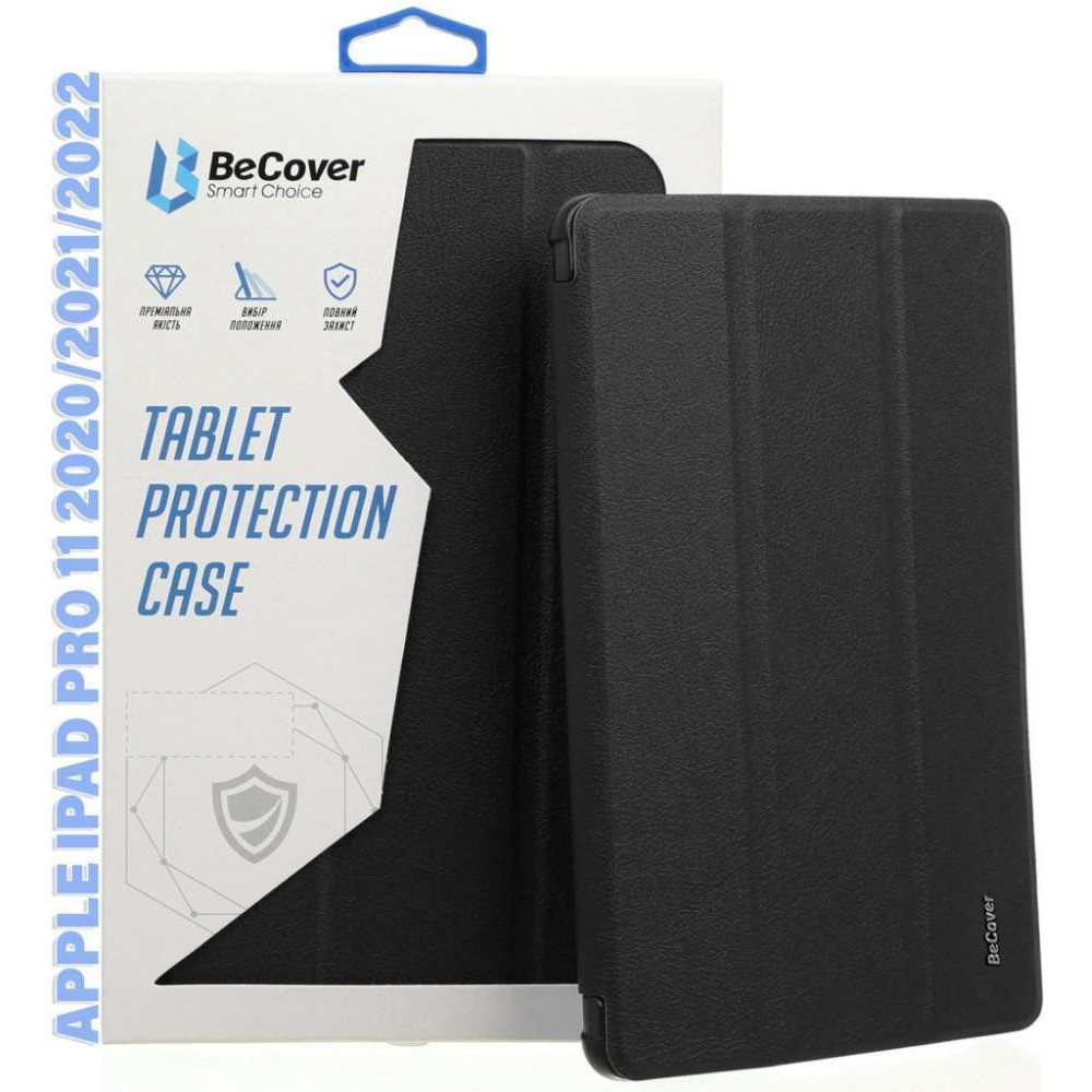 BeCover Чохол-книжка Tri Fold Soft TPU для Apple iPad Pro 11 2020/2021/2022 Black (711109) - зображення 1