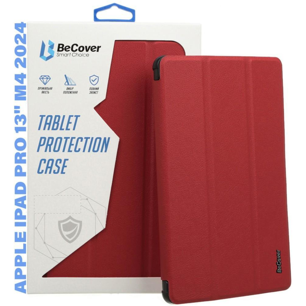 BeCover Чохол-книжка  Smart Case для Apple iPad Pro 13" M4 2024 Red Wine (711647) - зображення 1