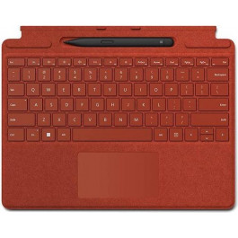   Microsoft Surface Pro Signature Keyboard Poppy Red with Slim Pen 2 (8X6–00021)