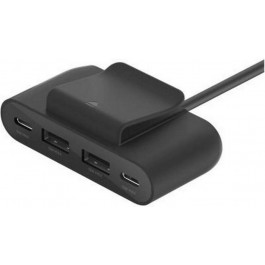   Belkin BoostCharge 4-Port USB Power Extender Black (BUZ001BT2MBKB7)