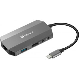   Sandberg USB-C 6in1 Travel Dock (136-33)