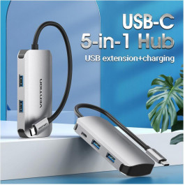   Vention Hub 5-in-1 USB 3.1 Type-C (TNBHB)