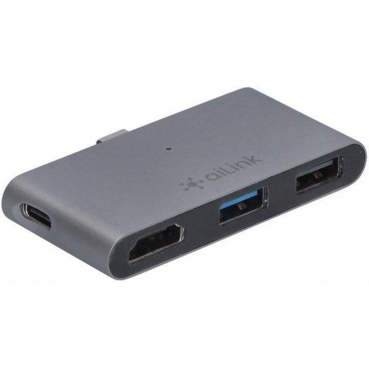 aiLink Aluminium USB-C Hub 5-in-1 Space Grey (AI-S8Pro_sg) - зображення 1