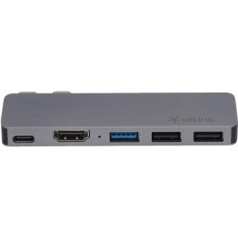   aiLink Aluminium Multi Port 6-in-1 Space Grey (AI-DC6H_sg)