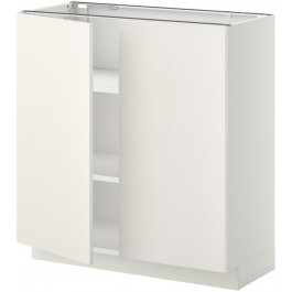   IKEA METOD Нижня шафа/полиці/2 дверцята, білий/Veddinge білий, 80x37 см (594.554.56)