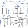 IKEA ENHET 793.380.27 Кутова кухня білий під дуб - зображення 3