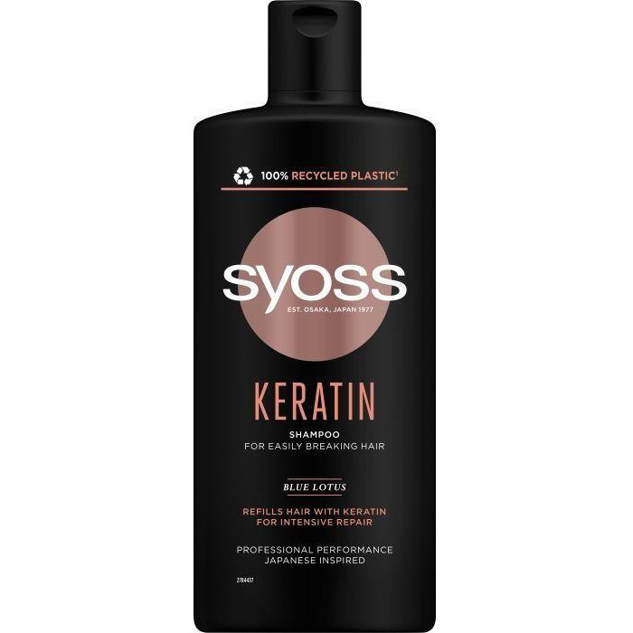 Syoss Шампунь  Keratin з Блакитним Лотосом для ламкого волосся 440 мл (9000101277050) - зображення 1