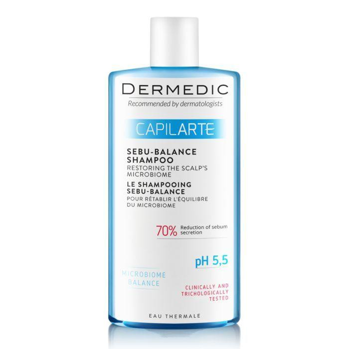 Dermedic - Capilarte - Sebu-Balance Shampoo - Себорегулюючий шампунь для жирного волосся - 300ml - зображення 1