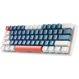   Machenike K500 61Key, BLUE SWITCH, USB-A, EN/UKR, White/Grey color, RGB (K500B61-BLUE, K500-61BL)