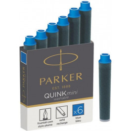   Parker Чорнило для пір'яних ручок Parker Картриджі Quink Mini /6шт синій (11 510BLU)