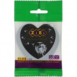   Zibi Блок паперу для нотаток  KIDS Line Black Heart з клейким шаром 7х7 см 50 шт. чорний (ZB.15200)