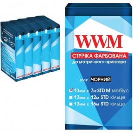   WWM Лента красящая 13мм х 7м STD левый Black 5шт (R13.7SM5)