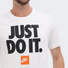 Nike Біла чоловіча футболка  M NSW TEE FRAN JDI VERBIAGE DZ2989-100 - зображення 4