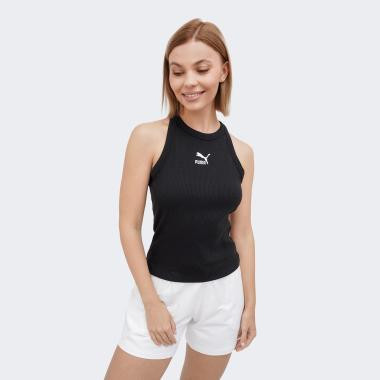 PUMA Чорна жіноча майка  CLASSICS Ribbed Slim Tank 624371/01 - зображення 1