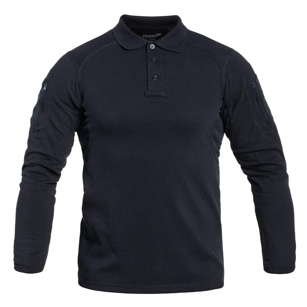 Texar Футболка поло  Elite Pro Long Sleeve - Navy S - зображення 1