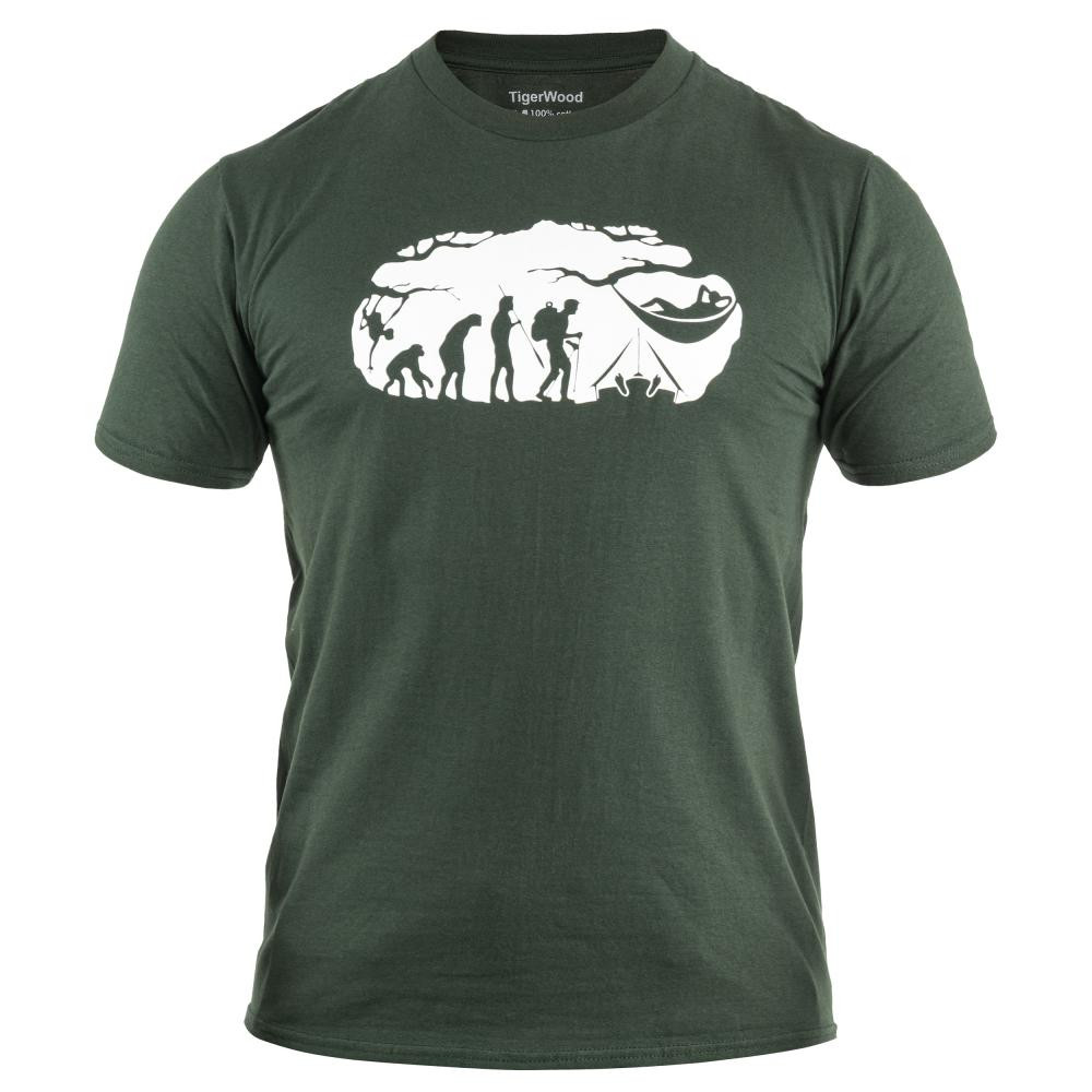 TigerWood Футболка T-Shirt  Bushcraft Evolution - Зелена L - зображення 1