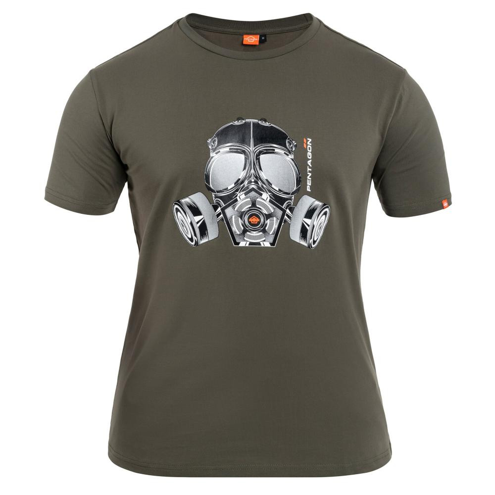 Pentagon Футболка T-Shirt  "Gas-Mask" – Olive - зображення 1