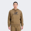 New Balance Коричнева чоловіча кофта  Essentials Stacked Logo Hoodie nblMT31537DHE - зображення 1