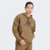 New Balance Коричнева чоловіча кофта  Essentials Stacked Logo Hoodie nblMT31537DHE - зображення 4