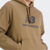 New Balance Коричнева чоловіча кофта  Essentials Stacked Logo Hoodie nblMT31537DHE - зображення 5