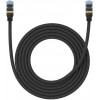 Baseus Cat7 High Speed 10Gigabit Ethernet Braided Cable 3m Black (B0013320B111-04) - зображення 1